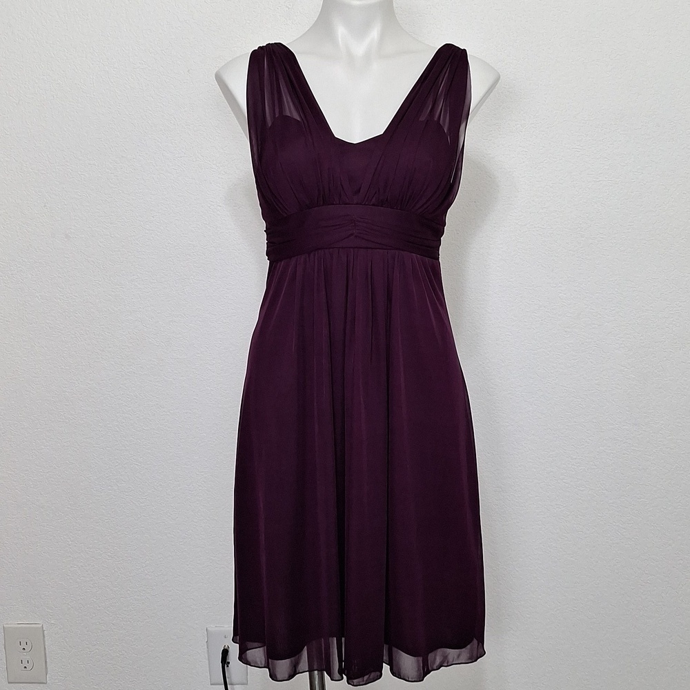 Vintage Eva USA Deep Wine Whimsigoth Fairy Romantic Goth Empire Waist Dress Sz M